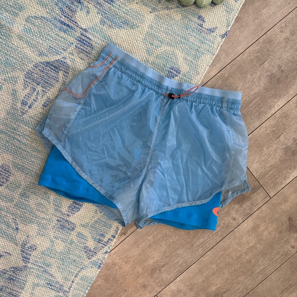 New Nike Women's Icon Clash Tempo Luxe Mid-Rise Running Shorts Blue Size XS - Picture 12 of 15